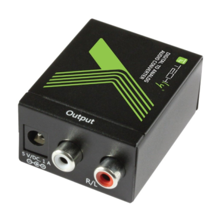 Techly Przetwornik DAC Digital SPDIF/Coaxial do Analog RCA L/R