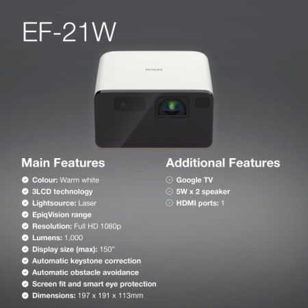Epson EF-21W outlet + stand gratis